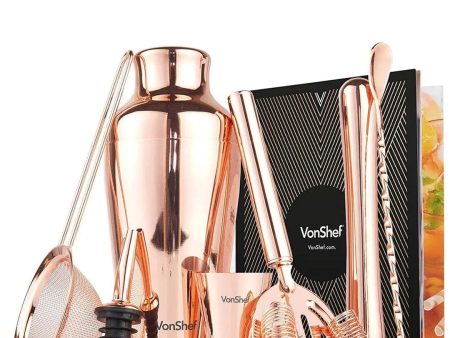 VonShef Beautify Copper Parisian Cocktail Set Cheap