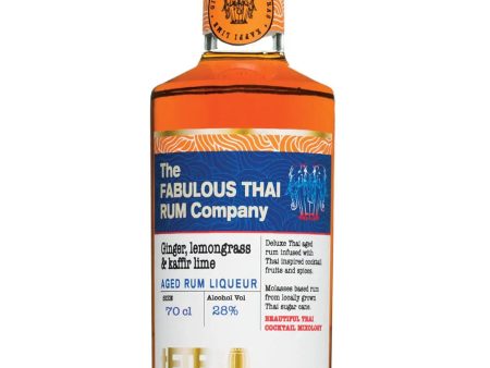 The Fabulous Thai Rum Company Ginger, Lemongrass & Makrut Lime Rum Liqueur, 70 cl For Cheap