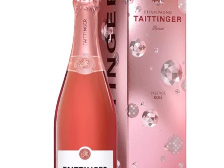 Taittinger Prestige Rose Chamnpagne Gift Box, 75 cl Hot on Sale