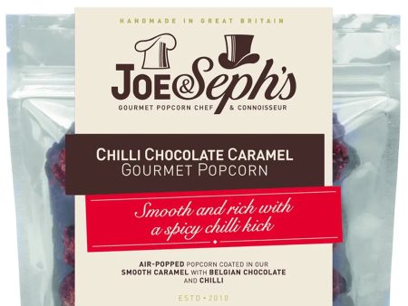 Joe & Seph s Chilli Chocolate Caramel Popcorn Pouch, 30 g For Sale