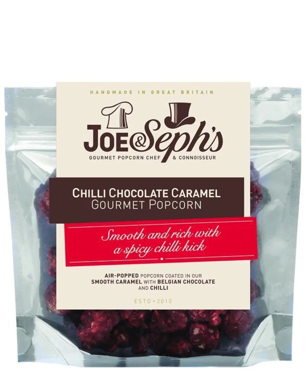 Joe & Seph s Chilli Chocolate Caramel Popcorn Pouch, 30 g For Sale