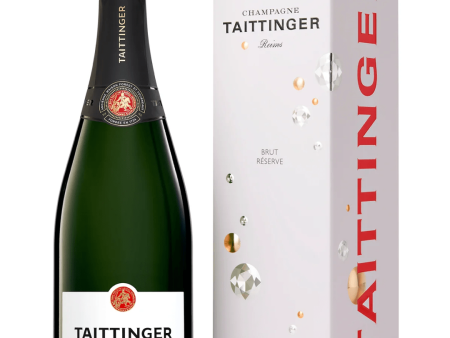 Taittinger Brut Reserve NV Champagne in Gift Box, 75 cl Online now