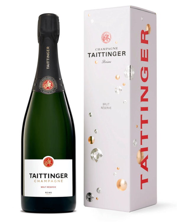 Taittinger Brut Reserve NV Champagne in Gift Box, 75 cl Online now