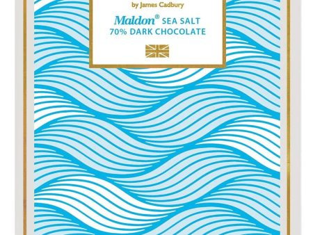 Love Cocoa Maldon Sea Salt Organic 70% Dark Chocolate Bar, 75 g Hot on Sale