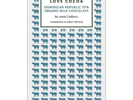 Love Cocoa Dominican Republique 37% Organic Milk Chocolate Bar, 80 g Sale