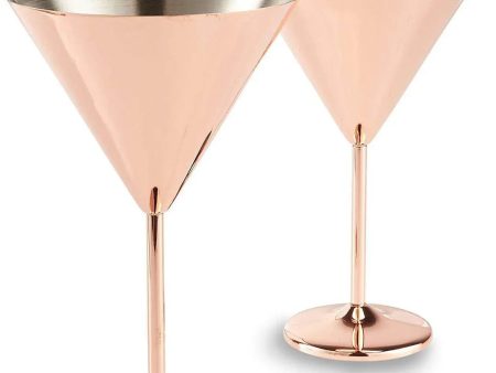 VonShef Copper Martini Glasses Discount