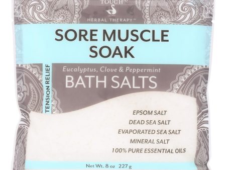 Soothing Touch Bath Salts - Muscle Soak - Case Of 6 - 8 Oz Online now