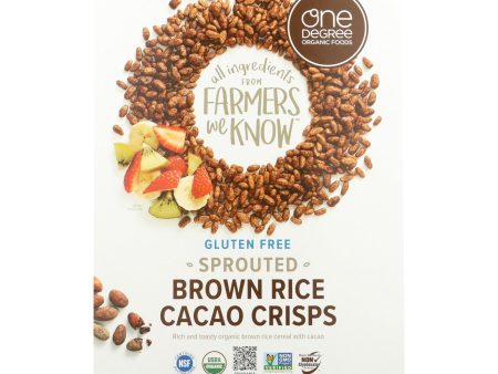 One Degree Organic Foods Sprouted Brown Rice - Cacao Crisps - Case Of 6 - 10 Oz. Online