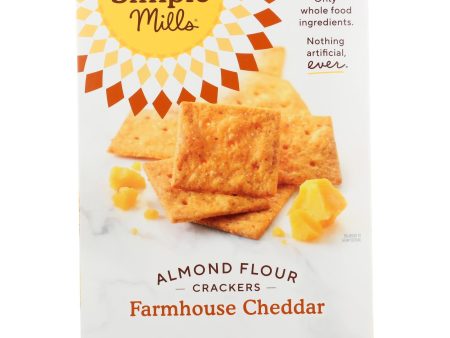 Simple Mills Farmhouse Cheddar Almond Flour Crackers - Case Of 6 - 4.25 Oz. Online