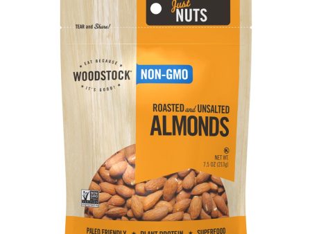 Woodstock Non-gmo Almonds, Roasted And Unsalted - Case Of 8 - 7.5 Oz For Cheap