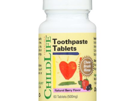 Childlife Toothpaste Tablet Natural Berry - 60 Tablets Discount