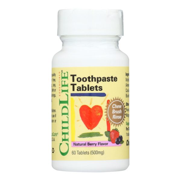 Childlife Toothpaste Tablet Natural Berry - 60 Tablets Discount