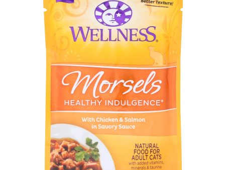 Wellness Pet Products Cat Food - Morsels With Chicken And Salmon In Savory Sauce - Case Of 24 - 3 Oz. Discount