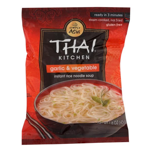 Thai Kitchen Instant Rice Noodle Soup - Garlic And Vegetable - Mild - 1.6 Oz - Case Of 6 Online Hot Sale