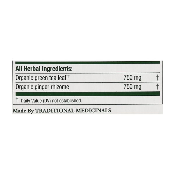 Traditional Medicinals Organic Green Tea Ginger - Case Of 6 - 16 Bags Cheap