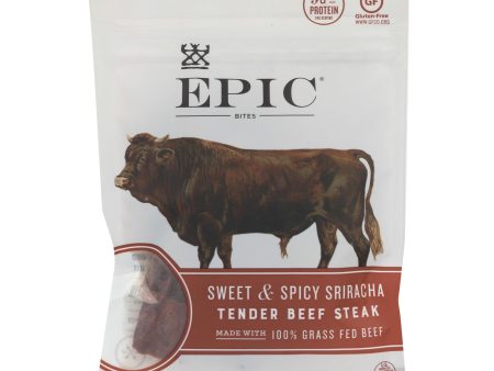 Epic - Jerky Bites - Sweet And Spicy Sriracha Tender Beef Steak - Case Of 8 - 2.5 Oz. For Cheap