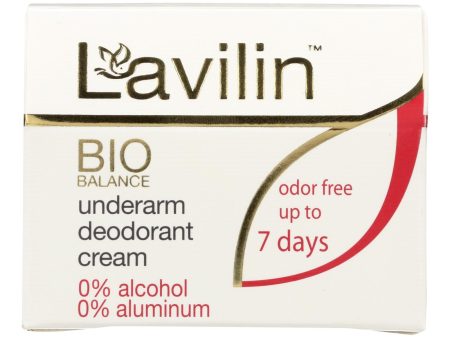 Lavilin Deodorant - Bio Balance - Underarm - Cream - 2.1 Oz Supply