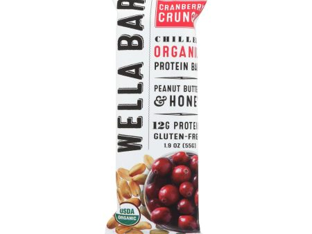 Wella Bar Cranberry Crunch Chilled Organic Protein Bar  - Case Of 8 - 1.9 Oz Fashion