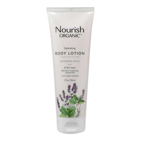 Nourish Organic Body Lotion Lavender Mint - 8 Fl Oz Supply