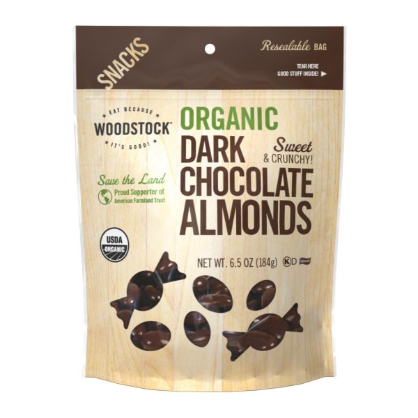 Woodstock Organic Dark Chocolate Almonds - Case Of 8 - 6.5 Oz Online Hot Sale