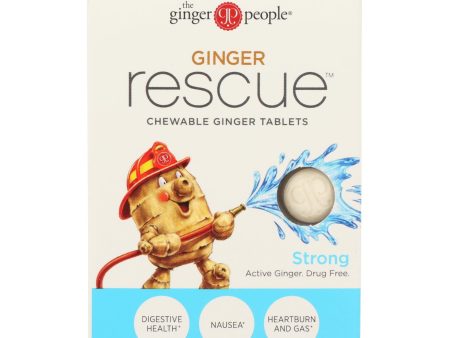 Ginger People Ginger Rescue - Strong - 24 Chewable Tablets - Case Of 10 Online now