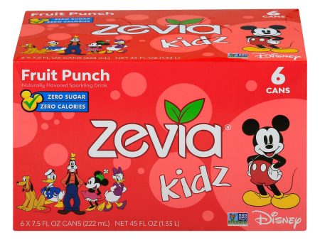 Zevia - Kidz Fruit Pnch Sparkling Drink - Case Of 4-6 7.5 Fz Online