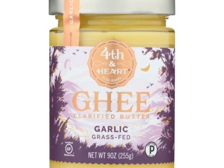 4th And Heart - Ghee - Garlic - Case Of 6 - 9 Oz Online Hot Sale