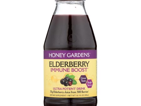 Honey Gardens - Elderbry Immune Boost Dark - Case Of 4-10.1 Oz on Sale