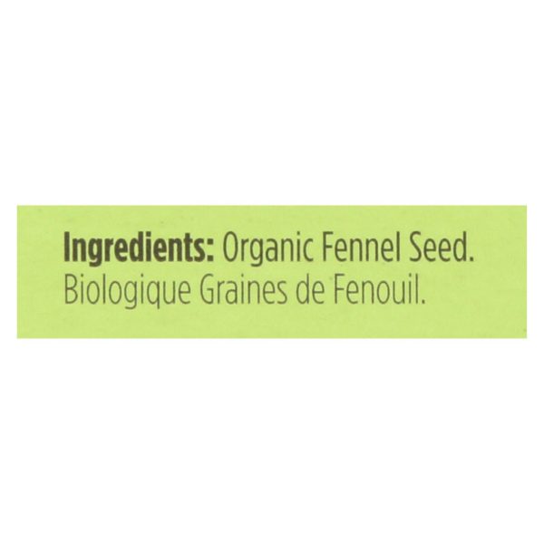 Spicely Organics - Organic Fennel Seed - Case Of 6 - 0.3 Oz. Online