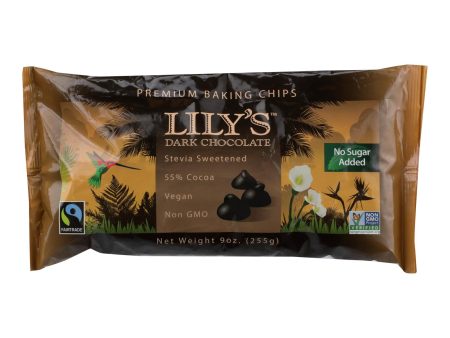 Lily s Sweets Dark Chocolate - Case Of 12 - 9 Oz. For Sale