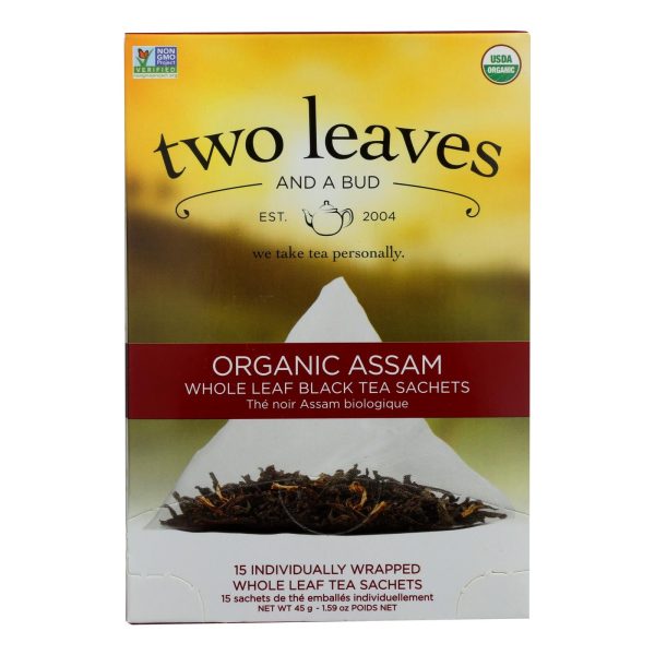 Two Leaves And A Bud Black Tea - Organic Assam - Case Of 6 - 15 Bags For Sale