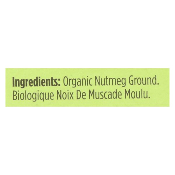 Spicely Organics - Organic Nutmeg - Ground - Case Of 6 - 0.4 Oz. Supply