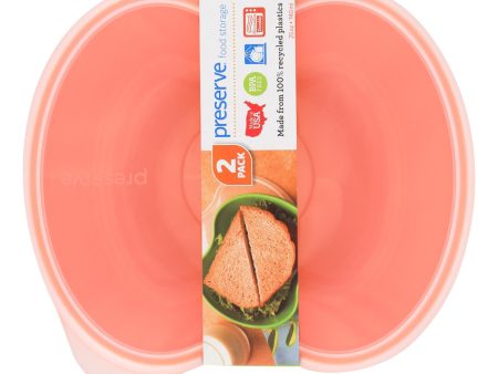 Preserve Small Square Food Storage Container - Orange- 2 Pack Online now