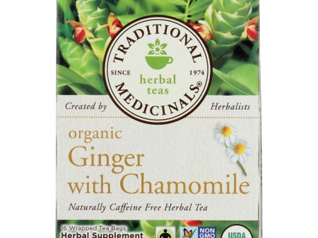 Traditional Medicinals Organic Golden Ginger Tea - Case Of 6 - 16 Bags For Cheap