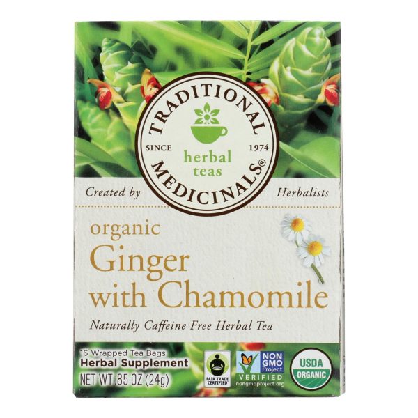 Traditional Medicinals Organic Golden Ginger Tea - Case Of 6 - 16 Bags For Cheap