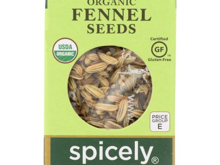 Spicely Organics - Organic Fennel Seed - Case Of 6 - 0.3 Oz. Online