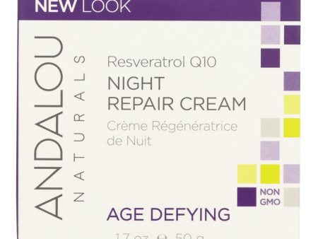 Andalou Naturals Resveratrol Q10 Night Repair Cream - 1.7 Fl Oz on Sale