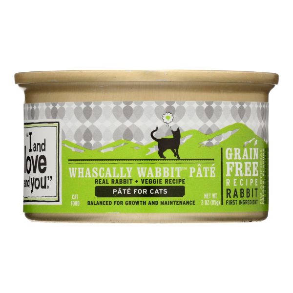 I And Love And You Canned Cat Food - Wabbit Pate - Case Of 24 - 3 Oz Online now