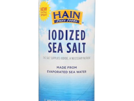 Hain Sea Salt - Iodized - Case Of 8 - 21 Oz Discount