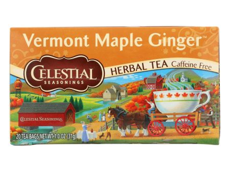 Celestial Seasonings - Tea - Vermont Maple Ginger - Case Of 6 - 20 Bags Online now