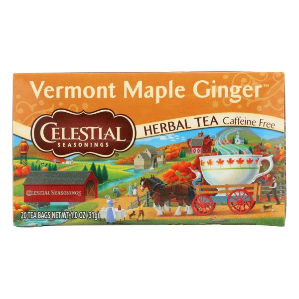 Celestial Seasonings - Tea - Vermont Maple Ginger - Case Of 6 - 20 Bags Online now