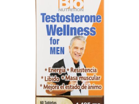 Bio Nutrition - Testosterone Wellness For Men - 60 Tablets on Sale