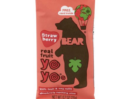 Bear Real Fruit Yoyos - Strawberry - Case Of 6 - 3.5 Oz. Hot on Sale