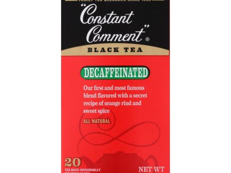 Bigelow Tea Constant Comment Decaffeinated Black Tea - Case Of 6 - 20 Bags Online