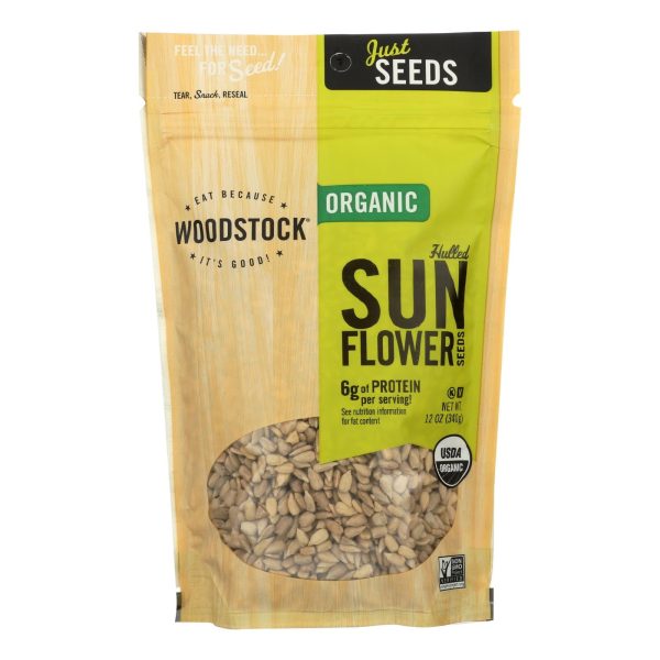 Woodstock Organic Hulled And Unsalted Sunflower Seeds - Case Of 8 - 12 Oz Online Hot Sale