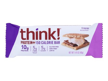 Think! Thin Protein And Fiber Bar - S mores - Case Of 10 - 1.41 Oz on Sale