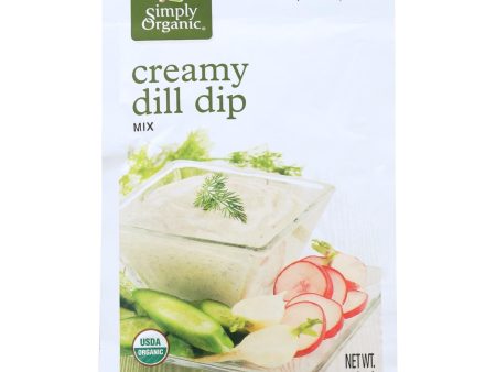 Simply Organic Creamy Dill Dip Mix - Case Of 12 - 0.7 Oz. Hot on Sale