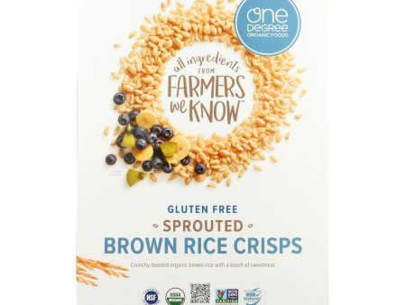 One Degree Organic Foods Sprouted Brown Rice - Crisps Cereal - Case Of 6 - 8 Oz. Cheap