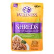 Wellness Pet Products Cat Food - Shreds Chicken And Turkey - Case Of 24 - 3 Oz. Cheap