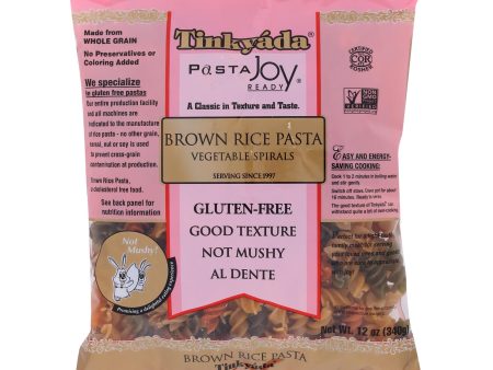 Tinkyada Brown Rice Pasta - Vegetable Spiral - Case Of 12 - 12 Oz Supply